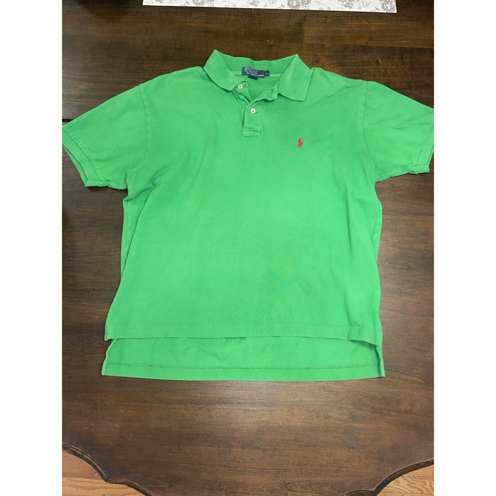 Polo Ralph Lauren Green Collared Dress Shirt - Large